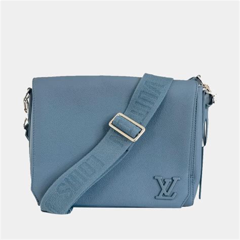 blue lv messenger bag
